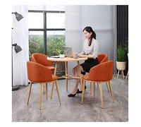 KG7HQRP Set di 5 tavoli da pranzo e sedie per ricevimento e tempo libero, ufficio, salotto, sala riunioni, tavolino da caffè e sedia, combinazione 80 cm (colore: verde) (arancione)