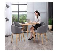 KG7HQRP Set di 5 tavolo da pranzo e sedie per ricevimento e tempo libero, per ufficio, salotto, sala riunioni, tavolino da caffè e sedia, 80 cm (colore: verde) (grigio chiaro)