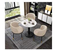 KG7HQRP Set di tavolo e sedie da caffè per il tempo libero, decorazione moderna per la casa, cucina, tavolo da pranzo, ufficio, sala riunioni (colore: blu Dimensioni: 1 tavolo, 3 sedie) (Kaki 1 tavolo