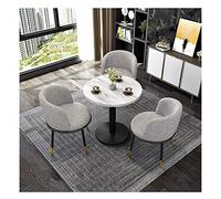 KG7HQRP Set di tavolo e sedie da caffè per il tempo libero, decorazione moderna per la casa, cucina, tavolo da pranzo, ufficio, sala riunioni (colore: blu Dimensioni: 1 tavolo, 3 sedie) (grigio a 1