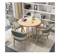KG7HQRP Set moderno tavolo e sedie in legno tavolo da pranzo design semplice tavolo per il tempo libero balcone soggiorno cucina camera da letto stile europeo (colore: kaki) (grigio 2)