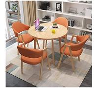KG7HQRP Set moderno tavolo e sedie in legno tavolo da pranzo design semplice tavolo per il tempo libero balcone soggiorno cucina camera da letto (colore: verde Dimensioni: 90 cm/35,4 pollici