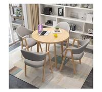 KG7HQRP Set moderno tavolo e sedie in legno tavolo da pranzo design semplice tavolo per il tempo libero balcone soggiorno cucina camera da letto stile europeo (colore: kaki) (grigio 3)