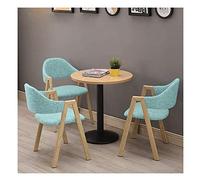 KG7HQRP Set tavolo e sedia 3 personalità semplice 60 cm soggiorno cucina decorazione creativa casa bar ufficio sala riunioni (colore: grigio) (verde menta)