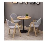 KG7HQRP Set tavolo e sedia 3 personalità semplice 60 cm soggiorno cucina decorazione creativa casa caffetteria ufficio sala riunioni (colore: grigio) (grigio chiaro)