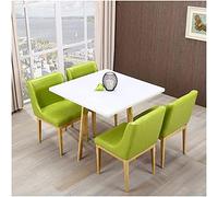 KG7HQRP Set tavolo e sedie da cucina per ufficio e tempo libero tavoli e sedie negozio di tè negoziare 4s negozio di auto (colore: bianco - verde) (bianco)