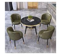 KG7HQRP Set tavolo e sedie da soggiorno 4 casa cucina appartamento studio sala da pranzo cucina tavolo da pranzo e sedia combinazione negozio di dessert (colore: grigio) (verde)