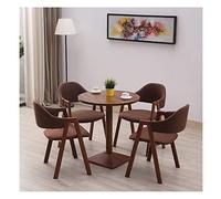 KG7HQRP Set tavolo e sedie per la casa e soggiorno design moderno ufficio studio display creativo 60 cm piccolo tavolo rotondo balcone esterno (colore: 1 tavolo 2 sedie) (1 tavolo 4 sedie)