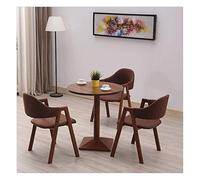 KG7HQRP Set tavolo e sedie per la casa e soggiorno design moderno ufficio studio display creativo 60 cm piccolo tavolo rotondo balcone esterno (colore: 1 tavolo 2 sedie) (1 tavolo 3 sedie)