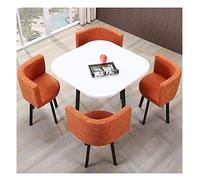 KG7HQRP Set tavolo e sedie per ufficio reception 4 sale conferenze salotto 80 cm tavolo negoziale moderno stile minimalista soggiorno per la casa (colore: stile H) (stile a)