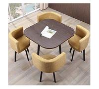 KG7HQRP Set tavolo e sedie per ufficio reception 4 sale conferenze salotto 80 cm tavolo negoziale moderno stile minimalista soggiorno per la casa (colore: stile H) (stile F)