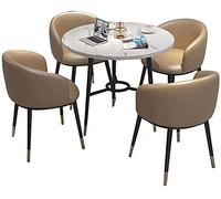 KG7HQRP Tavoli e sedie da ufficio balcone tavolo rotondo da lavoro per il tempo libero negozio di tè negozio di torte negozio di abbigliamento reparto vendite riunioni 80 cm (colore: grigio) (cachi)