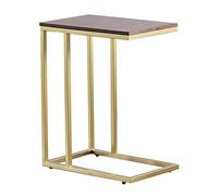 KG7HQRP Tavolino da caffè in legno massello naturale con metallo e per soggiorno, camera da letto, cucina, ufficio