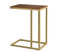 KG7HQRP Tavolino da divano in legno massello, multifunzione, in metallo, a forma di C, adatto per soggiorno, camera da letto