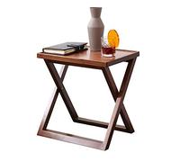 KG7HQRP Tavolino da divano in puro legno massello, gambe a forma di X sono solide e stabili, 45 cm x 32 cm x 45 cm
