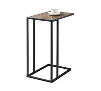 KG7HQRP Tavolino da divano, tavolino da caffè, in legno, moderno, supporto per computer portatile, a forma di C, base in metallo