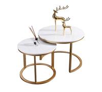 KG7HQRP Tavolino da salotto in marmo, tavolino da salotto semplice, tavolo portaoggetti da balcone, set di decorazioni per la casa, set di due pezzi
