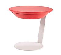 KG7HQRP Tavolino multifunzionale per divano, contenitore a due strati, piano in plastica PC, metallo e -50 x 50 x 45 cm (colore: rosso) (rosso)