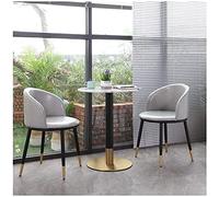 KG7HQRP Tavolo da balcone e sedia combinazione 60 cm tavolo rotondo mobili camera da letto ristorante occidentale caffetteria negozio di dessert (colore: kaki) (grigio chiaro)
