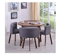 KG7HQRP Tavolo da negoziazione aziendale e sedia combinazione moderno minimalista piccolo tavolo rotondo ufficio sala riunioni (colore: beige) (grigio stile due)