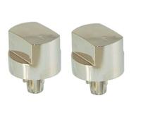 kga-supplies 2 x argento piano cottura forno interruttore manopole per stufe 61EHDO BL, 61EHDO ST, 61EHDO Wh
