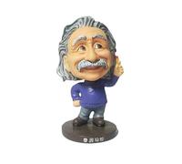 KGADRX Cartoon Doll Einstein Bobblehead Home Decor Figurine Ornamenti decorativi Bambola Decorazione auto Regalo per la festa del papà Decorazioni per la casa Statue