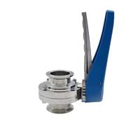 KGBHSCTTIE 1pcs 3/4" 1" 1.5" Ferrule O/D 50.5mm 64mm SS304 Stainless Steel Squeeze Trigger Flow Control Tri Clamp Butterfly Valve for Brew Beer(Bronze Yellow,SS304_108MM FERRULE119)