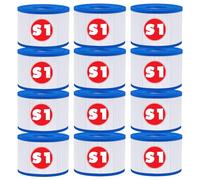 KGC 12 Pezzi Filtro S1 per Piscina, 10.6cm x 4.5cm x 7cm, Cartuccia Filtrante S1 per Whirlpool, Cartuccia Filtro S1 per Piscina，Filtro per Piscina Compatibile con Intex PureSpa Tipo S1 29001E