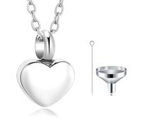 KGCGJVB Collane con urna a forma di cuore per ceneri piccolo ciondolo in argento per contenere ceneri dei propri cari Collana commemorativa per ceneri da donna con ciondolo per ceneri umane