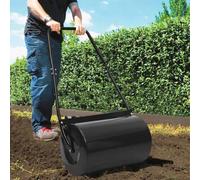 KGCRYUWED Rullo per prato 63 cm Rullo da terra acciaio 50 L per giardino | Ideale per semi, per compensare le irregolarità del suolo, materiale robusto