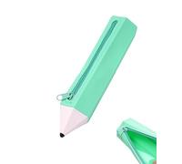 KGDUYC 1 Pcs Astuccio per matite a forma di matita in silicone con cerniera. Impermeabile, design classico per studenti di scuola superiore, università e medie. Disponibile in verde.