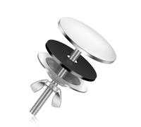 KGDUYC 1 Pezzo Tappo Copriforo Lavello Cucina,5cm Buona Tenuta Coperchio Foro Del Acciaio Inossidabile Copriforo Lavello Cucina,Rubinetto Per Prevenzione Perdite-Argento
