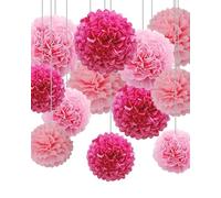 KGDUYC 12 PCS pon carta velina,fiori di carta giganti,matrimonio decorazioni,decorazioni battesimo,fiori di carta,mongolfiera da appendere,Adatto per Feste di Compleanno,Decorazioni per La Stanza