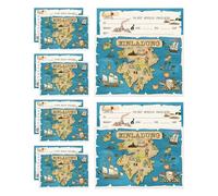 KGDUYC 12 Pezzi biglietti d'invito per compleanni dei bambini - biglietti d'invito pirata, mappa del tesoro dei pirati, inviti per ragazzi festa dei pirati inviti per feste ragazzi ragazze