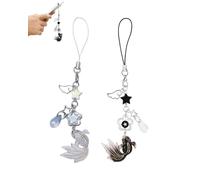 KGDUYC 2 Pcs Koi Goldfish Star catena del telefono cellulare,fortunato estetico Y2K fascino del telefono cellulare,carino cellulare cordino borsa del telefono cellulare,portachiavi,fotocamera Charm