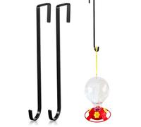 KGDUYC 2 pezzi ganci per porte a ghirlanda, striscia di gancio universale per porte in metallo, ganci decorativi per porte esterne, nero, 30 cm