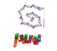 KGDUYC 2 Pezzi Nastri da Ballo, Nastri per Danza Ritmica, con Bacchetta a Nastro, per Bambini, per Ginnastica, Balli artistici, spettacoli di Carnevale