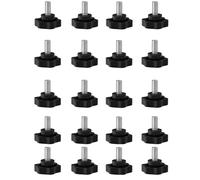 KGDUYC 20 pz viti a testa stellata M5, viti zigrinate, manopole a clip filettate con impugnatura a stella per attrezzature industriali meccaniche (M5x12 mm)