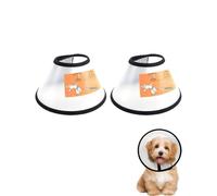 KGDUYC 2pcs Forma Cono Collari Protettivi per Cane Gatto, Cono Recupero Animali Domestici, Collare Elisabettiano Regolabile, Collerette Anti Morso Collare Protettivi per Gattini e Cuccioli