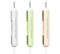 KGDUYC 3PCS 2 in 1 Infila Ago e Scucirino da Sarta,infila ago, Infila Aghi Portatile, Infila Aghi per Cucire a Mano Doppia Testa 2 in 1 Seam Ripper Retrattile per Cucire e Progetti di Artigianato