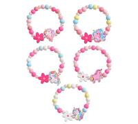 KGDUYC 5 pcs Braccialetti Bambina Bracciali Ragazza Gioielli in Legno, Braccialetti Amicizia per Bambina Ragazza, Bomboniere per Feste di Compleanno di Natale, Regalini Compleanno per Bambini