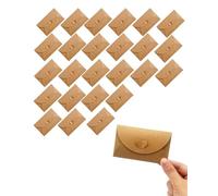 KGDUYC 50 Pz Busta Regalo con Kraft Carta, Hotipine Vintage Marrone Resistente Forma di Cuore envelopes per Cartoncino di Auguri San Valentino Amicizia Diario Natale lettere Inviti 250Gsm 174 X 109 mm