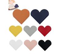 KGDUYC 8 pezzi di segnalibri in pelle a forma di cuore, retro semplice segnalibro titolare, mini angolo pagina marker, portatile di lettura accessori, adatto per gli appassionati di libri,segnalibro