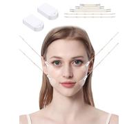KGDUYC 80 pezzi Nastri per il viso- Nastro per lifting facciale, Lifting istantaneo invisibile a forma di V di viso, collo e occhi, Strumenti per il trucco per lifting del viso (Trasparente)