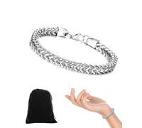 KGDUYC Bracciale Uomo, Bracciale Cubano in Acciaio Inox Uomo Donna, Bracciale Acciaio Inossidabile, Braccialetto Catena Cubana, Lunghezza 21/22 cm, Larghezza 6/9/10/12 mm
