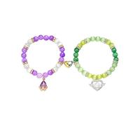 KGDUYC Braccialetti per coppie - 2pcs braccialetti magnetici coordinati per coppie, braccialetti per coppie di amicizia amore eterno, regali di gioielleria per San Valentino e Halloween