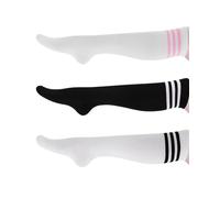 KGDUYC Calze Alti Al Ginocchio - 3 Paia Calzini Lunghi A Righe Da Donna Calzini Da Calcio Calzini Atletici In Cotone Morbido Calzini Alti Sopra Il Ginocchio Unisex Per La Corsa Di Calcio Cheerleading