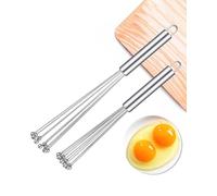 KGDUYC sbattitore manuale,Frusta da Cucina in Acciaio Inossidabile, Sbattitore Manuale 2 Pezzi Frusta a Mano di Alta Qualità per Mescolare, le Uova, Mescolare la Pastella, la Schiuma (25CM+30CM)