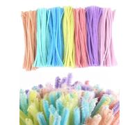 KGDUYC Scovolini Ciniglia Steli Colorati - 100pcs Scovolini Colorati per Lavoretti, Ciniglia Scovolini Pipa Pulisci per Fai da Te Decorativi, Arte Artigianato, 7 Colori, 30cm