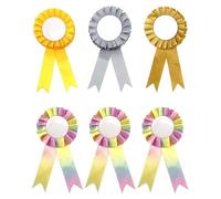 KGDUYC Set Di Coccarde Per Vincitori 6pcs Nastri Da Torneo Rosette Dalla Prima Alla Terza Medaglie Nastri Per Eventi Sportivi Spettacoli Talenti In Classe Per Feste Fai Da Te，coccarde premiazioni